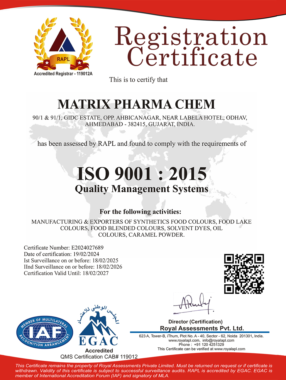 matrix pharma cert